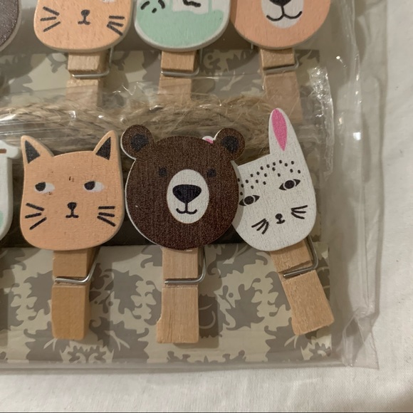 Animal Themed Wooden Clips set of 10 - Picture 6 of 7